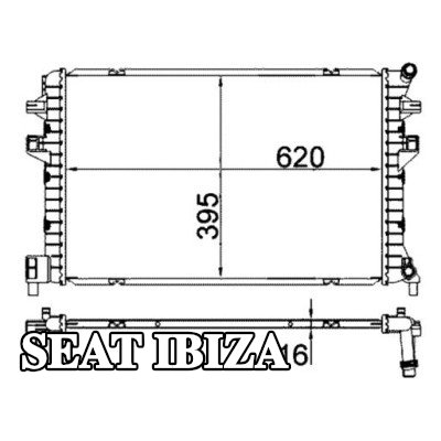 MAHLE مبرد درجات الحرارة المنخفضة، المبرد البيني — SEAT Ibiza