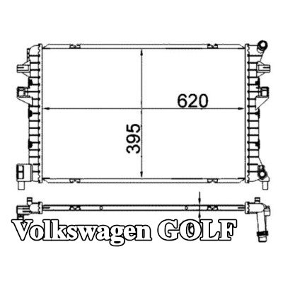MAHLE مبرد درجات الحرارة المنخفضة، المبرد البيني — Volkswagen Golf