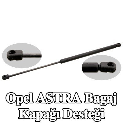 FEBI BILSTEIN Bagaj kapağı amortisörü (Her iki taraf), 571mm — 2002 Opel Astra