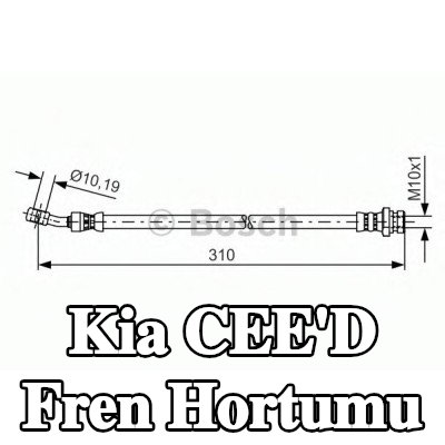 BOSCH Fren hortumu 297mm — 2012 Kia Cee'd