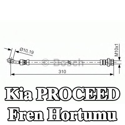 BOSCH Fren hortumu 297mm — 2012 Kia Proceed