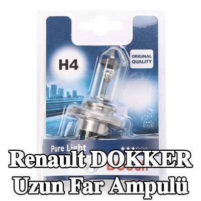 BOSCH Uzun far ampulü H4, 60/55W, 12V — Renault Dokker