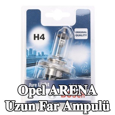 BOSCH Uzun far ampulü H4, 60/55W, 12V — Opel Arena