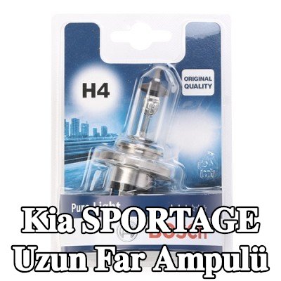 BOSCH Uzun far ampulü H4, 60/55W, 12V — 2002 Kia Sportage