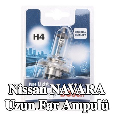 BOSCH Uzun far ampulü H4, 60/55W, 12V — 2002 Nissan Navara