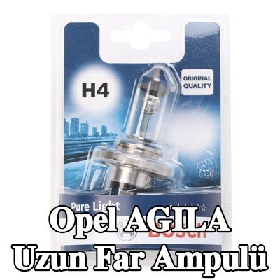 BOSCH Uzun far ampulü H4, 60/55W, 12V — 2000 Opel Agila