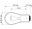 VALEO Sinyal lambası ampulü ESSENTIAL, P21W, 12V — BMW Z1 (5)