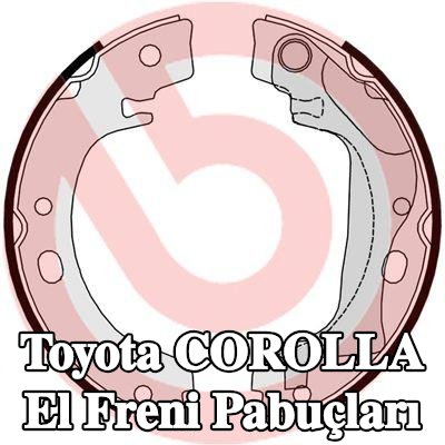 BREMBO El freni kolu ile el freni pabuçları — Toyota Corolla