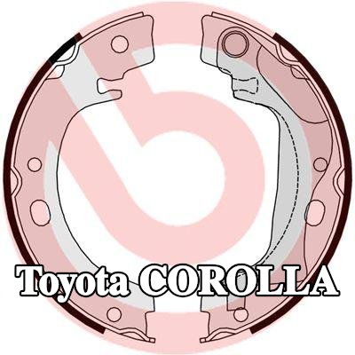 BREMBO أحذية فرامل اليد مع ذراع فرامل اليد — Toyota Corolla