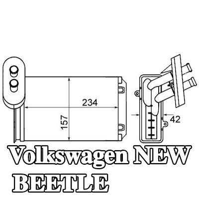 MAHLE مصفوفة التدفئة مع غطاء — Volkswagen New Beetle