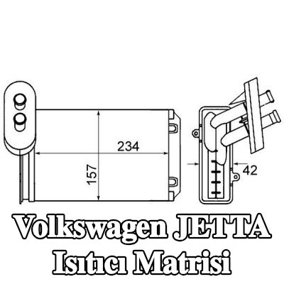 MAHLE Kapaklı ısıtıcı matrisi — 1990 Volkswagen Jetta