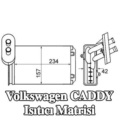 MAHLE Kapaklı ısıtıcı matrisi — 2002 Volkswagen Caddy