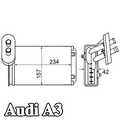 MAHLE مصفوفة التدفئة مع غطاء — 2002 Audi A3