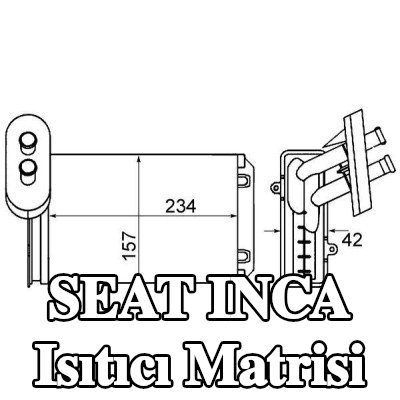 MAHLE Kapaklı ısıtıcı matrisi — SEAT Inca