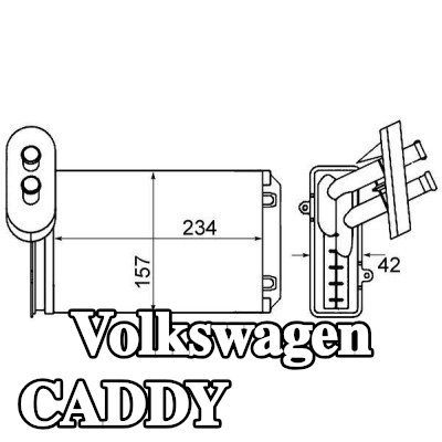 MAHLE مصفوفة التدفئة مع غطاء — 2002 Volkswagen Caddy