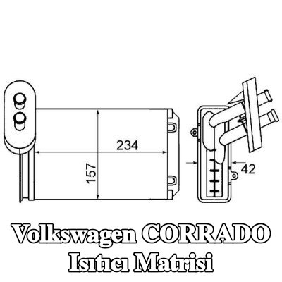 MAHLE Kapaklı ısıtıcı matrisi — Volkswagen Corrado