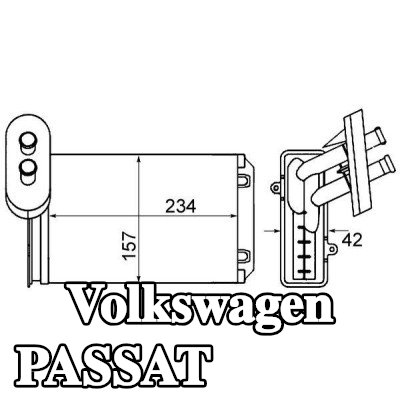 MAHLE مصفوفة التدفئة مع غطاء — 1997 Volkswagen Passat