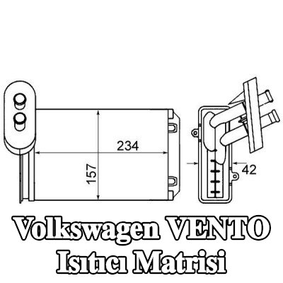 MAHLE Kapaklı ısıtıcı matrisi — Volkswagen Vento