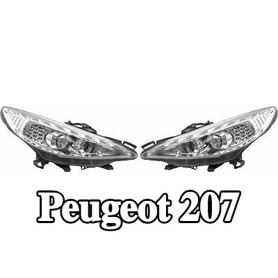 DIEDERICHS مجموعة المصابيح الأمامية مع محرك لتسوية المصابيح الأمامية, HD Tuning — Peugeot 207