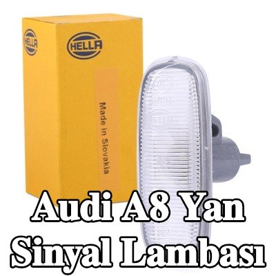 HELLA Yan sinyal lambası Yanal Montaj, her iki taraf, Kristal berraklığında, ampul içermez, ampul yuvası olmadan — 2000 Audi A8