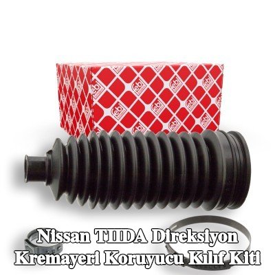 FEBI BILSTEIN Sol ön aks direksiyon kremayeri kılıfı kiti, kelepçeli — Nissan Tiida