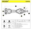 RIDEX Tahrik mili Ön Aks Sol, Arka Aks her iki taraf, 624mm — Audi 100 (5)
