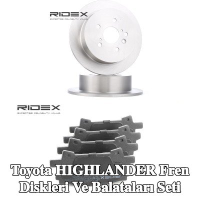RIDEX Fren diskleri ve balataları seti Arka Aks, düz — 2000 Toyota Highlander