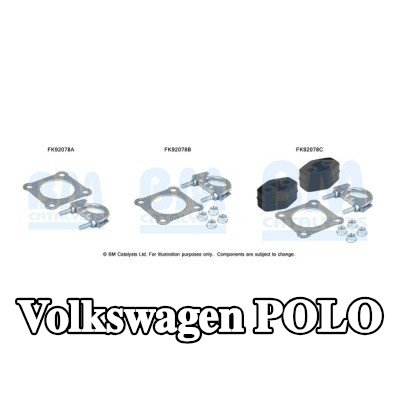 BM CATALYSTS مجموعة تركيب المحول الحفاز — 2012 Volkswagen Polo