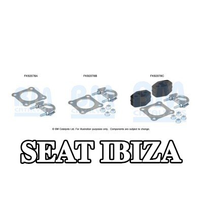 BM CATALYSTS مجموعة تركيب المحول الحفاز — 2003 SEAT Ibiza