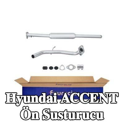 HELLA Ön susturucu Ön, montaj parçaları ile — 2000 Hyundai Accent