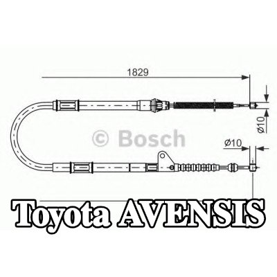 BOSCH كابل فرامل اليد 1826mm — 2000 Toyota Avensis