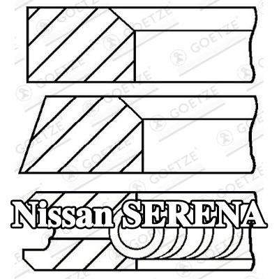 GOETZE ENGINE مجموعة حلقات المكبس — 1991 Nissan Serena