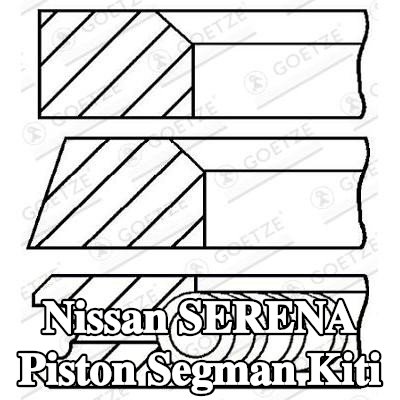 GOETZE ENGINE Piston Segman Kiti — 1991 Nissan Serena