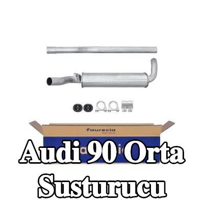 HELLA Montaj parçaları ile birlikte orta susturucu — Audi 90