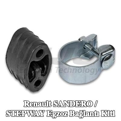 HJS Kelepçeli egzoz bağlantı kiti — Renault Sandero / Stepway