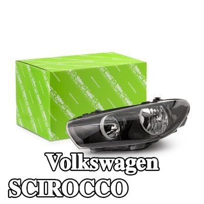 VALEO المصباح الأمامي ORIGINAL PART, يسار, H7, مع محرك لتسوية المصابيح الأمامية — Volkswagen Scirocco