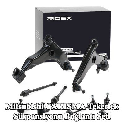 RIDEX Bağlantı seti, tekerlek süspansiyonu Ön Aks Sol, Ön Aks Sağ, aks mafsalı ile birlikte, bağlantı çubuğu ile — Mitsubishi Carisma