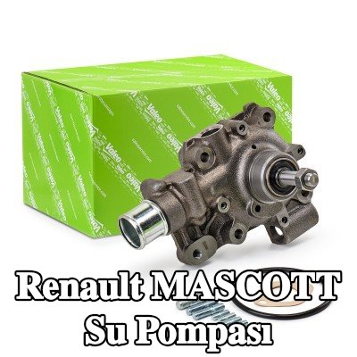 VALEO Kapaklı su pompası, conta/sızdırmazlık elemanları ile — Renault Mascott