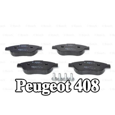 BOSCH مجموعة وسادات الفرامل 18, 2mm, مع لوحة مانعة للصرير, مع مسامير/براغي, مع ملحقات — 2012 Peugeot 408