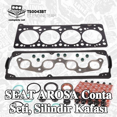 ET ENGINETEAM Conta seti, silindir kapağı vida seti ile silindir kapağı, valf gövdesi contalı — SEAT Arosa