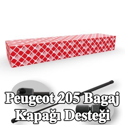 FEBI BILSTEIN Bagaj kapağı amortisörü (Her iki taraf), 600mm — Peugeot 205