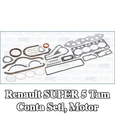 AJUSA Tam Conta Seti, silindir kapağı contalı motor, valf gövdesi contalı — Renault Super 5