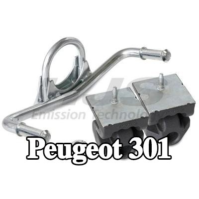 HJS حامل التثبيت, كاتم الصوت الأمامي — Peugeot 301