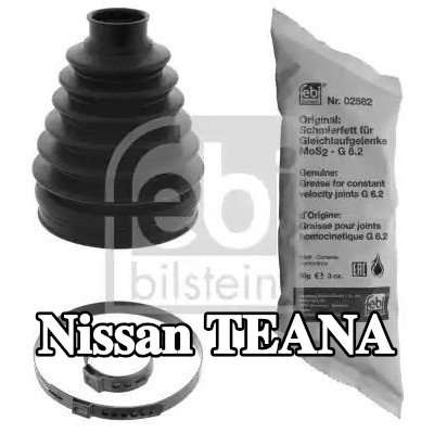 FEBI BILSTEIN طقم غطاء مفصل CV, عمود الإدارة المحور الأمامي الأيسر, جانب العجلة, البلاستيك الحراري — Nissan Teana