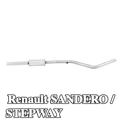 WALKER كاتم الصوت الأوسط 1370mm, مع أنبوب, بدون قطع التثبيت — Renault Sandero / Stepway