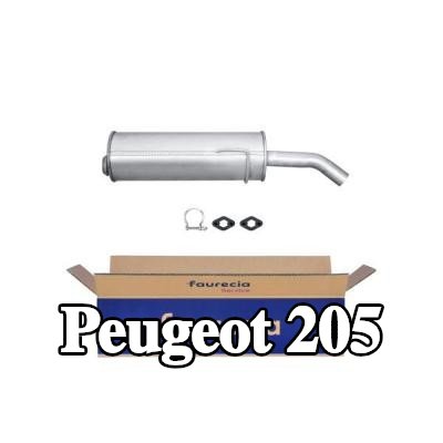 HELLA كاتم الصوت الخلفي الخلفي, مع قطع التركيب — Peugeot 205