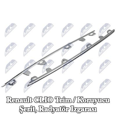 NTY Trim / Koruyucu Şerit, radyatör ızgarası — Renault Clio