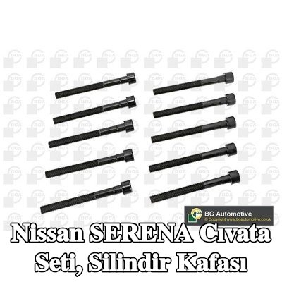 BGA Cıvata Kiti, silindir kafası M12 — 1991 Nissan Serena