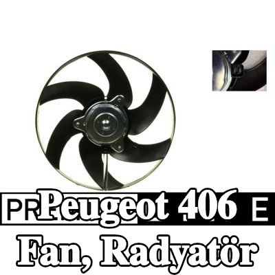 MAHLE Fan, radyatör 335mm, radyatör fanı kapağı olmadan — 1997 Peugeot 406
