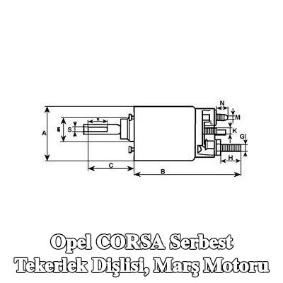 HC-Cargo Serbest Tekerlek Dişlisi, marş motoru — 1990 Opel Corsa